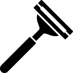 Razor glyph icon in flat style.