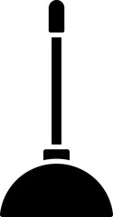 Naklejka premium Plunger icon in b&w color.