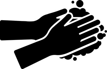 Hand washing icon in flat style.