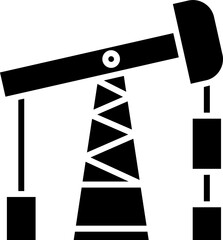 Oil pump glyph icon or symbol.