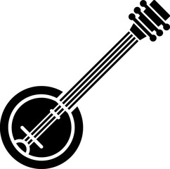 Illustration of banjo flat icon.