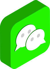 Chat or communication icon in 3D style.