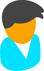 Illustration of faceless user icon.