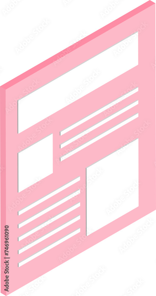 Aufkleber website application icon in 3d style.