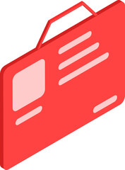 Flat illustration of ID card (Identity Card) isometric element.