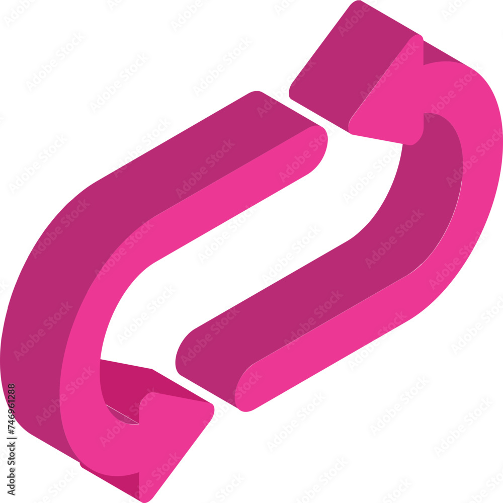 Poster repeat icon in 3d style.