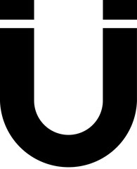 Magnet icon in black color.