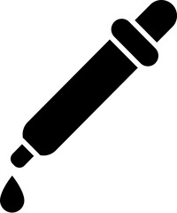 B&W illustration of pipette icon.