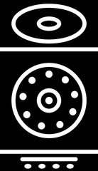 Illustration of centrifuge icon.