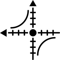 B&W illustration of axis icon.