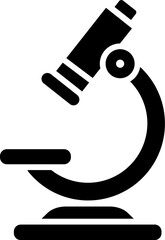 Isolated microscope glyph icon.