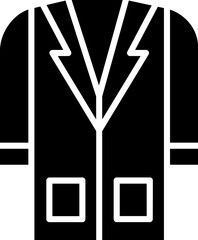 Laboratory coat icon in b&w color.