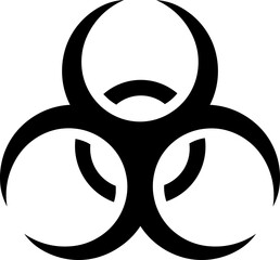 Flat style biohazard icon or symbol.