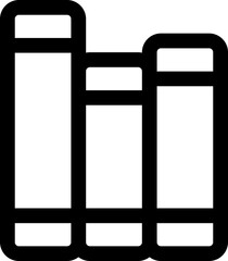 Line art ring binder icon in flat style.