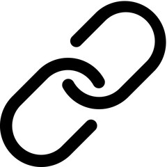 Flat style link icon in line art.