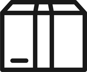 Illustration of box icon in line art.