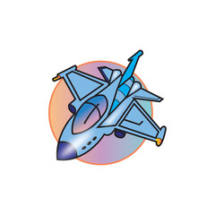 fighter plane icon vector illustration line coloring design vector logo