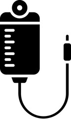 Blood transfusion icon in b&w color. 