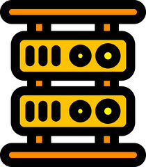 Server icon in orange and yellow color.