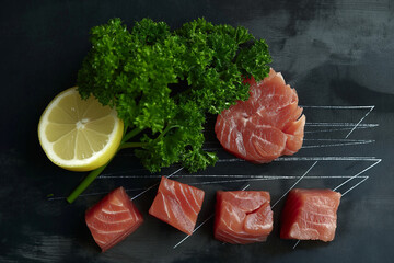 Sushi-Ready Tuna Steaks with Lemon and Parsley