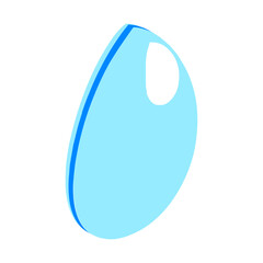 3D illustration of water drop icon.