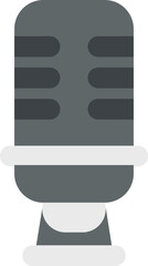Recording or microphone icon in gray color.