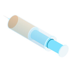 Syringe icon in 3d style.