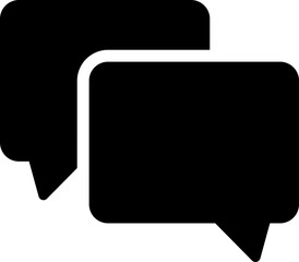 Chat or communication icon in b&w color.