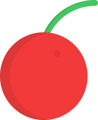Flat style cherry or berry icon in red color