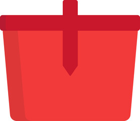 Obraz premium Basket icon in red color.