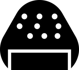 Onigiri icon in glyph style.