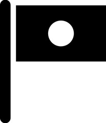 Isolated flag icon or symbol.