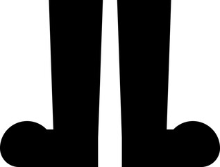 Human leg icon in glyph style.