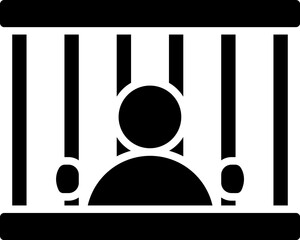 Obraz premium Vector illustration of criminal jail icon.