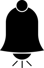 Glyph bell icon in b&w color.