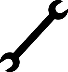 Illustration of wrench glyph icon.