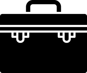 Illustration of briefcase glyph icon.