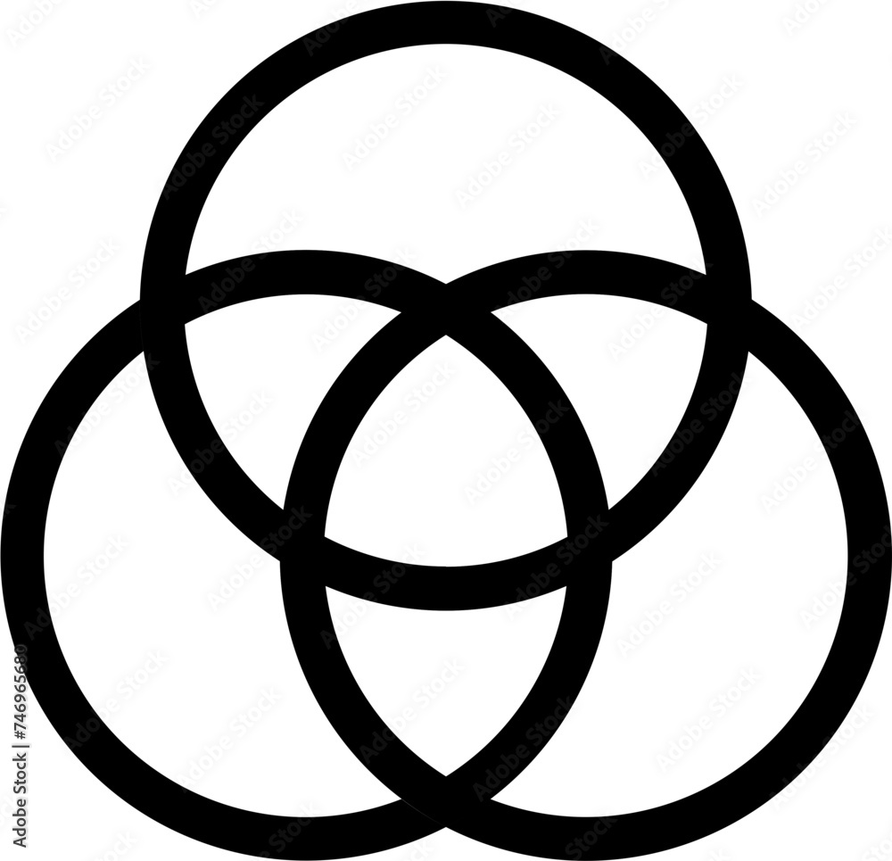 Poster cmyk or rgb color circle icon in line art.