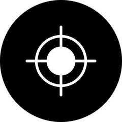 Target glyph icon in flat style.