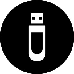 Illustration of USB glyph icon.