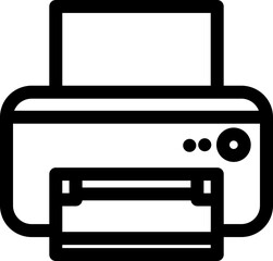 Printer icon in black line art.
