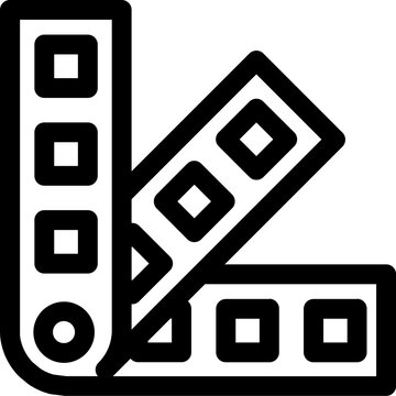 Pantone icon in black line art.