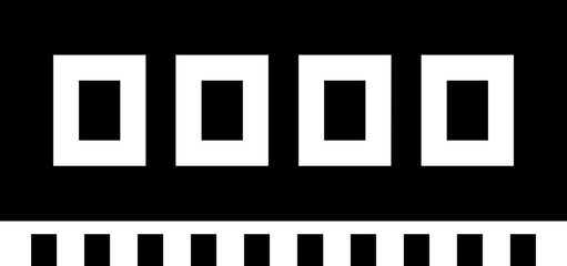 Illustration of chip glyph icon.