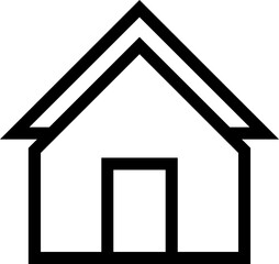 House icon or symbol in line art.