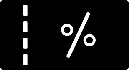 Discount coupon glyph icon in flat style.