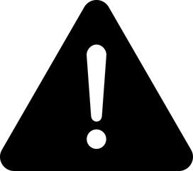 Flat style warning icon or symbol.