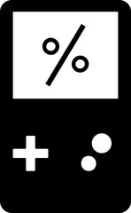 Digital gamepad sale discount icon in b&w color.