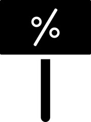 Sale discount board or banner icon.