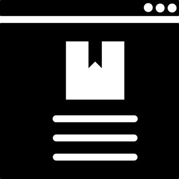 Online delivery glyph icon.
