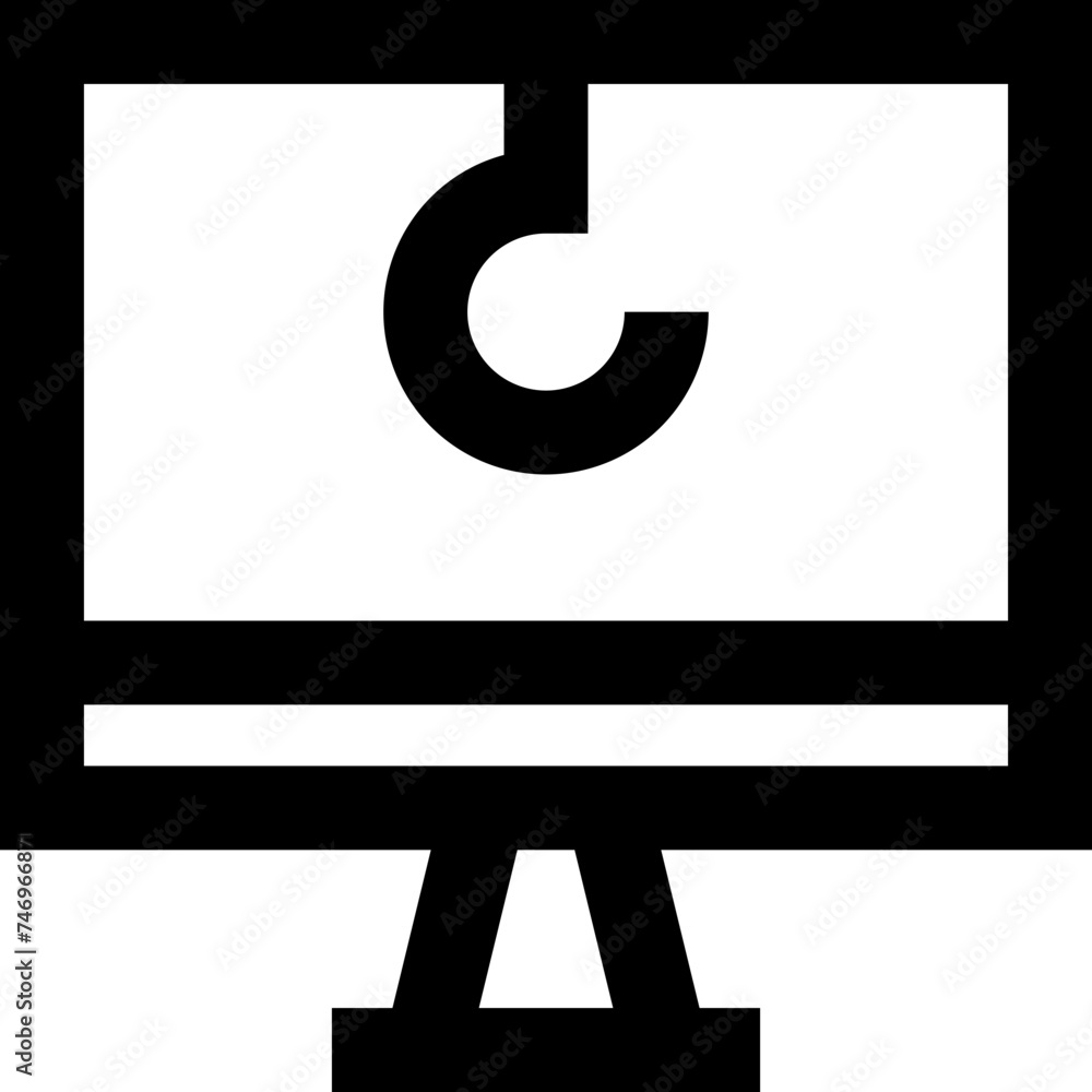 Aufkleber internet phishing or hacking attack in computer glyph icon.